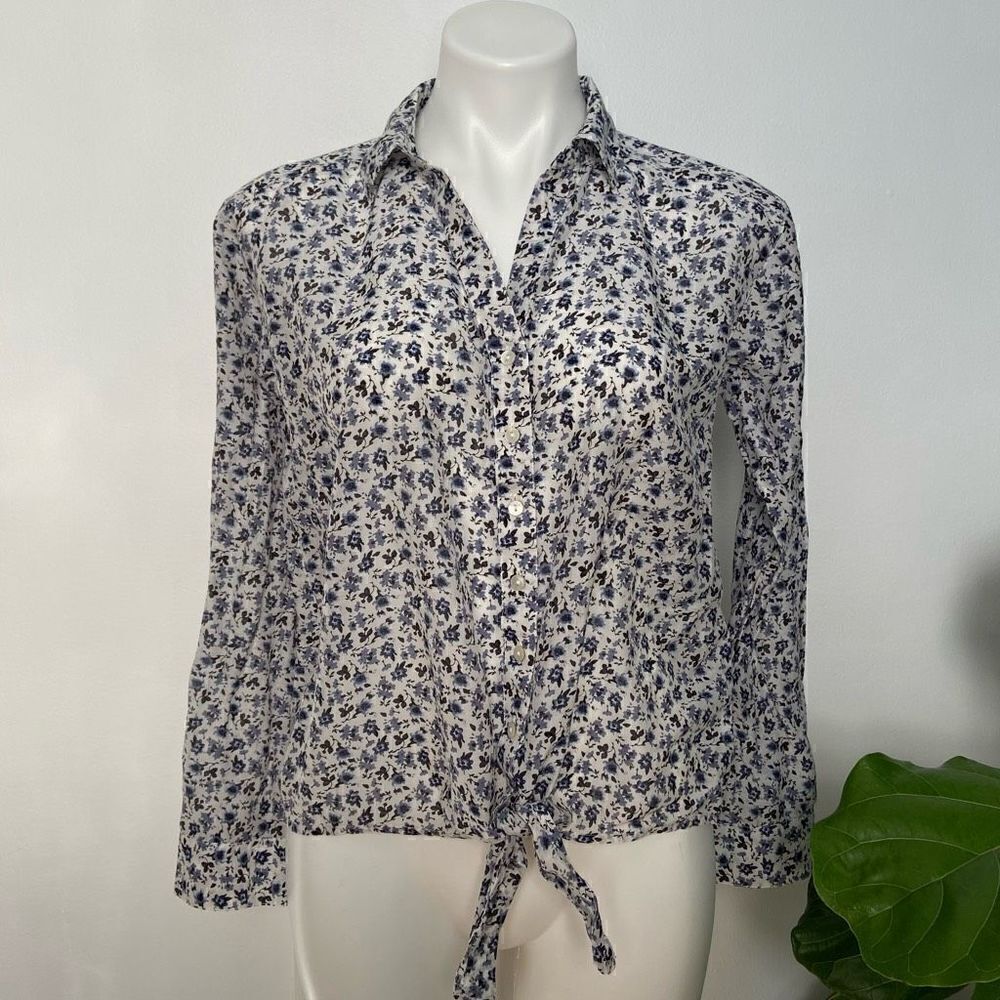 J Jill Floral Button Down Long Sleeve
